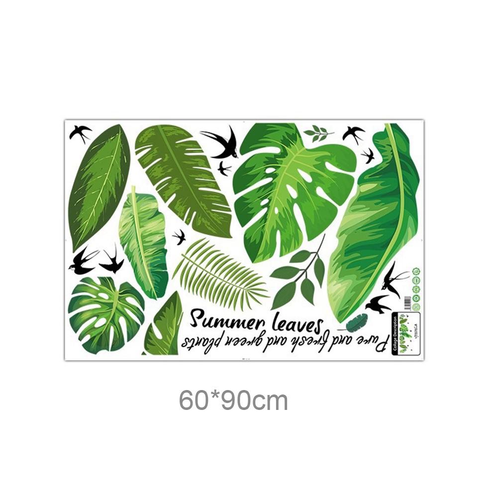 Green Summer Leaves Removable  Wall Art Sticker Home Decor