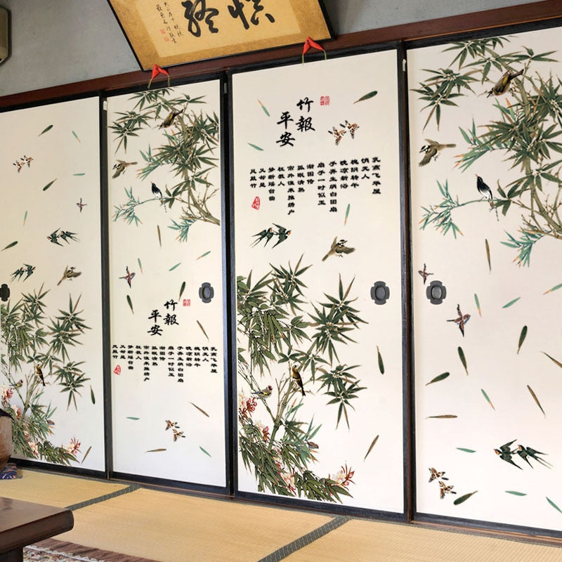 Designer Stencils Bamboo Shoots Wall sticker