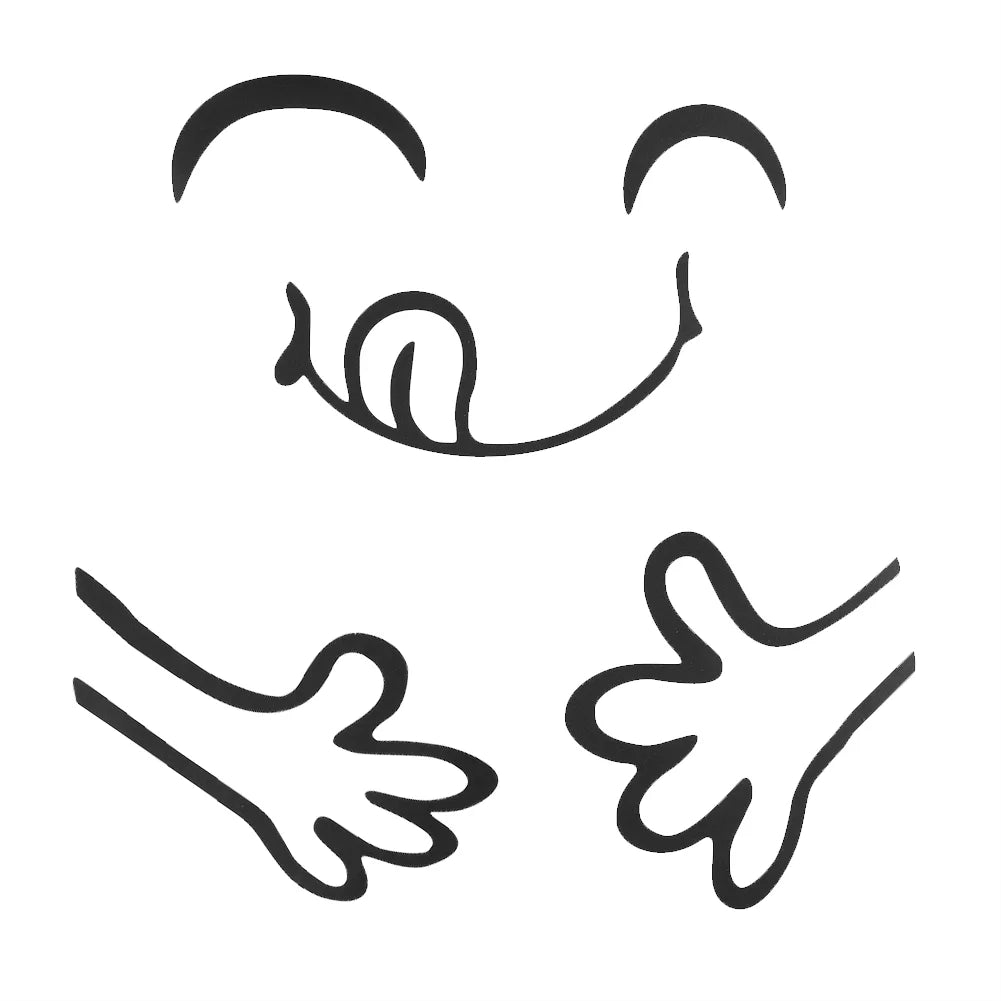 Happy Delicious Face Sticker Smiley Face Fridge Wall Stickers Environmental Home Art Decor(A)