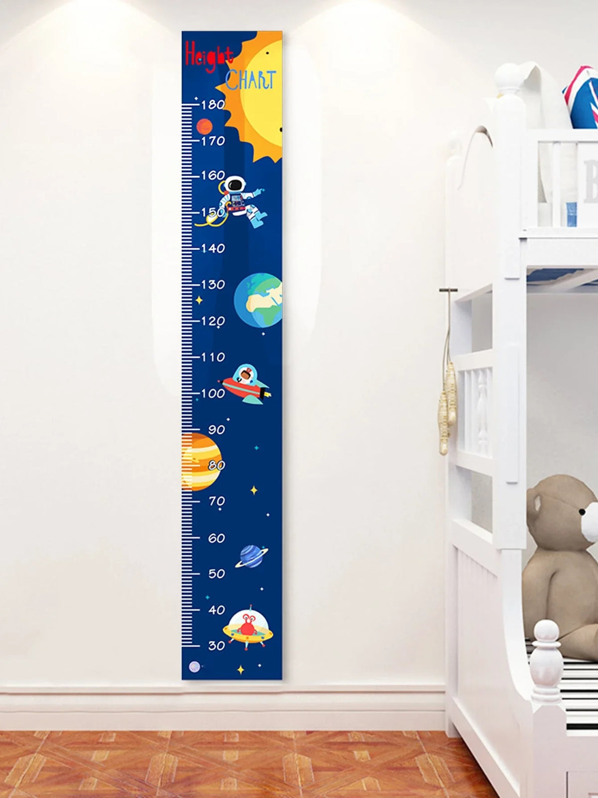 Robot & Spaceship Kids Height Chart –Height measuring wall sticker with cartoon graphic for children size 60x90 hnc02
