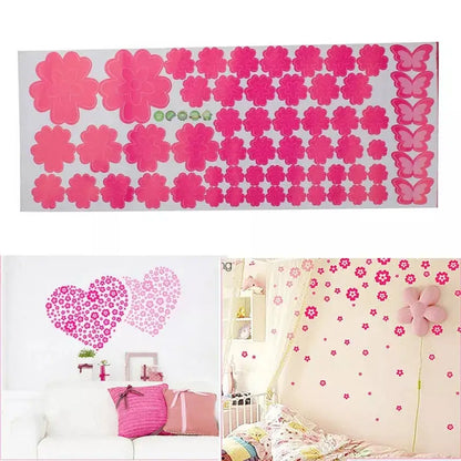 Flowers DIY Wall Decals for Kids Rooms Baby Bedroom Wall Stickers Living Room Art Decals Home Decoration Furniture Stick