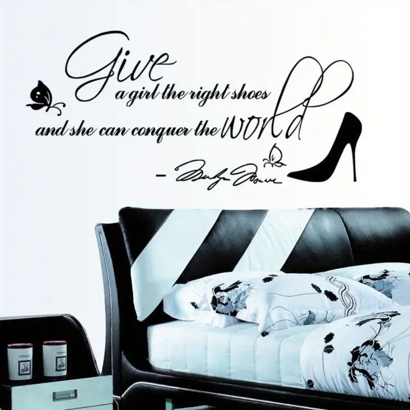 1pc Inspirational Wall Stickers, Motivational Wall Decals, Peel And Stick Vinyl Wall Quotes Stickers, Removable Positive Saying Word Decal For Bedroom Office School Classroom