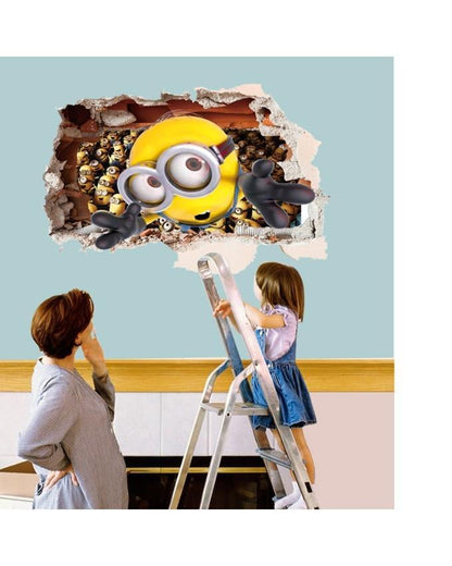 AY9268 3D Minion Floor or Wall Sticker Decals