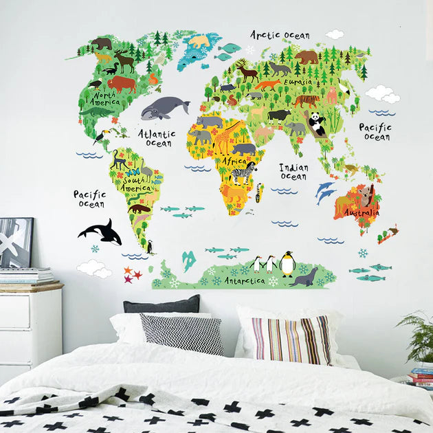 Interior Wall Sticker Choyo ZY037 World Map