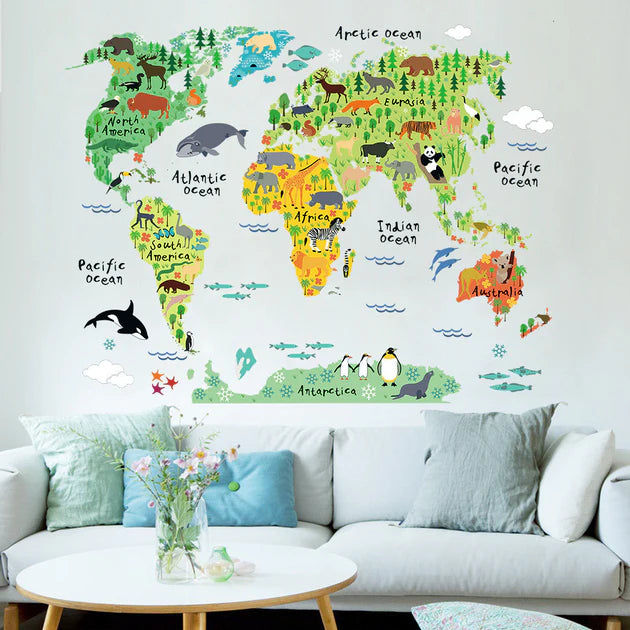 Interior Wall Sticker Choyo ZY037 World Map