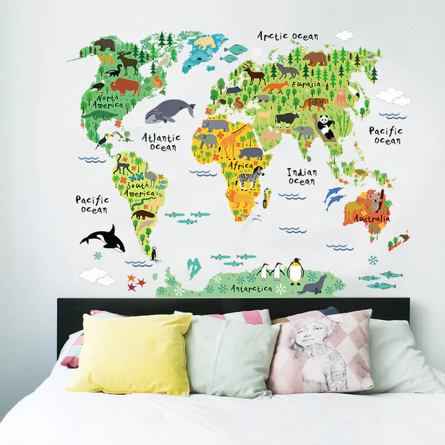 Interior Wall Sticker Choyo ZY037 World Map