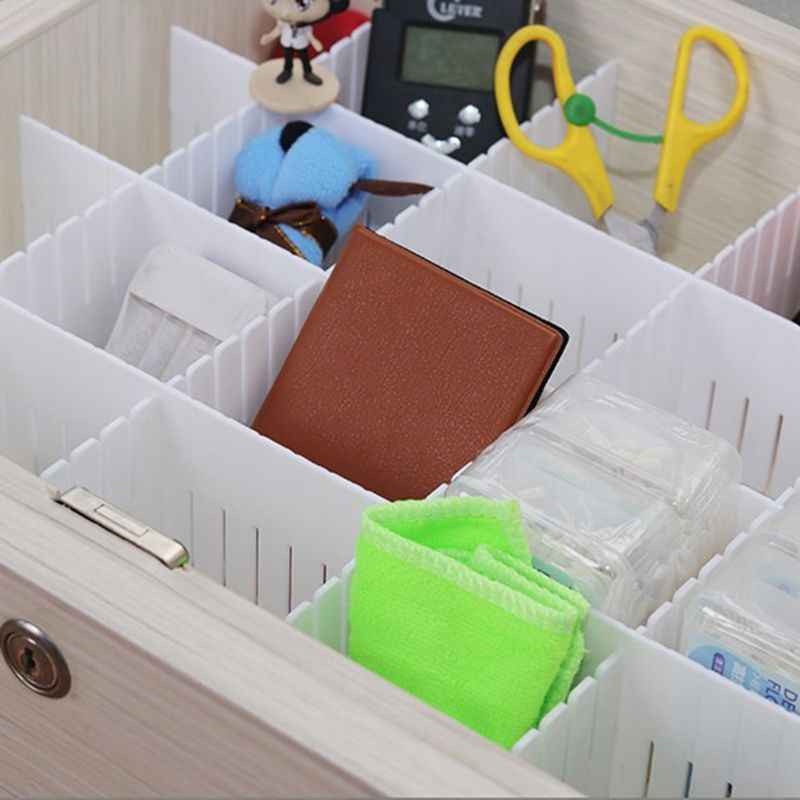 4 Piece Drawer Divider Panel Drawer Divider Home Underwear Socks Storage Organizer Drawer Divider Grid Organizer  drfrgyv1d-1