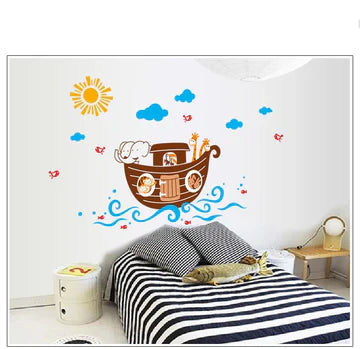 Jm8240 Wall Decal Elephant & Giraffe Wall Stickers