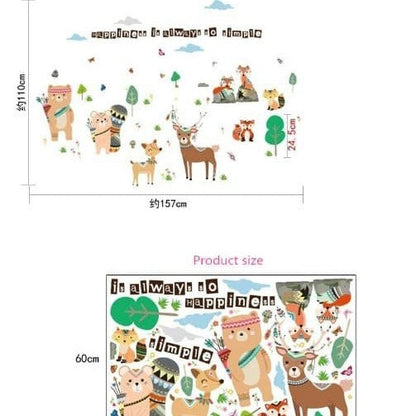 Sticker Dinding - Wallsticker 60X90 Kartun Hewan SK9205