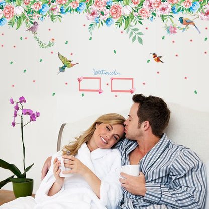 Sk9052 Peony and Magpie Wall Sticker