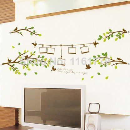 AY830 Photo Frame Tree Wall Stickers Home Decor Quotes English DIY Quality SGS Removable PVC Mixable