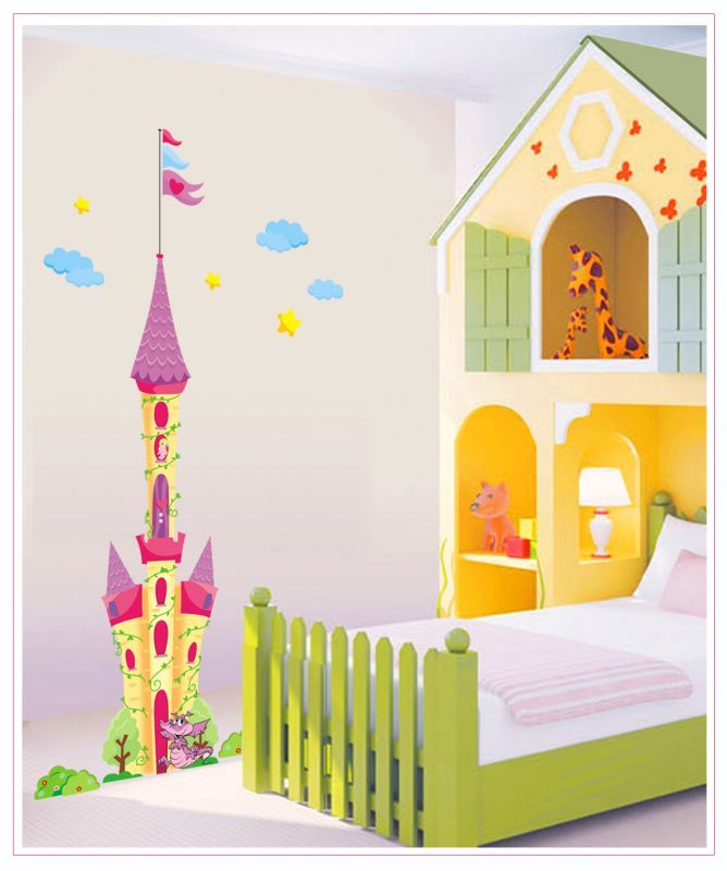 Wall stickers [Western castle] Interior, bedding, storage Interior fabrics (cushions, tablecloths, fabric decorations)