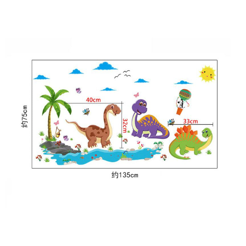 DUNIA STIKER Dinosaurus SK9125 (90x60) - Stiker Dinding / Wall Sticker