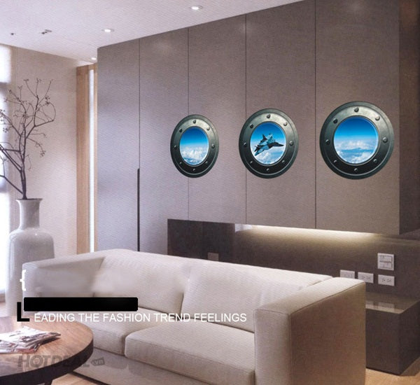 Combo of 3 3D Decals of the Universe World, New Style, Astronaut Pattern,