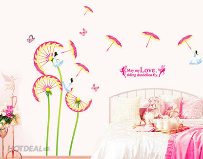 SYGA Dandelion umbrella wall Removable Sticker