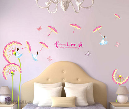 SYGA Dandelion umbrella wall Removable Sticker