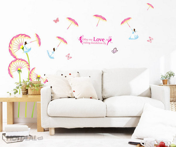 SYGA Dandelion umbrella wall Removable Sticker