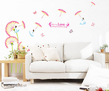 SYGA Dandelion umbrella wall Removable Sticker