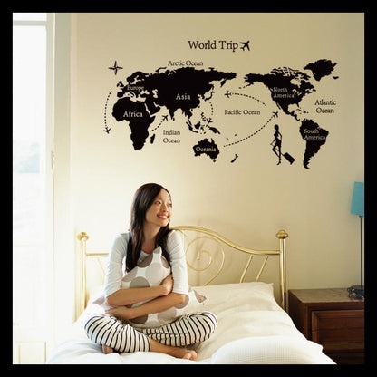 jm7225 Movable Creative Diy My World Wall Sticker Skirting Line Pvc Environmental Protection