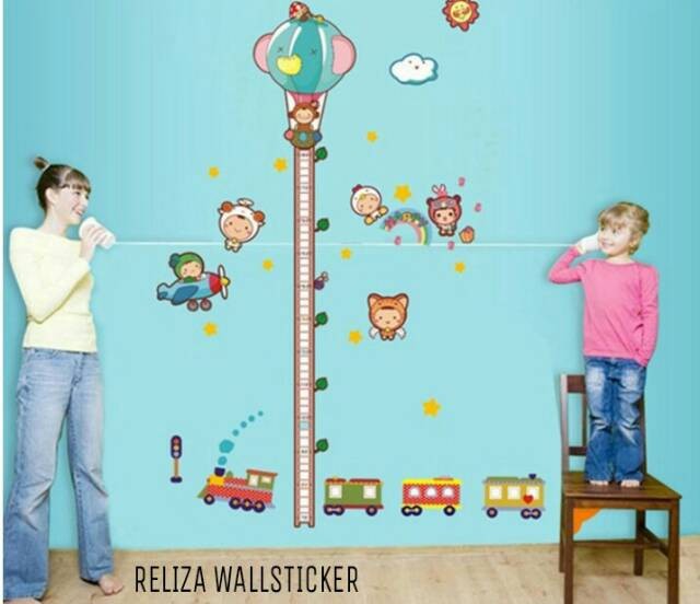 Cartoon Height DIY Removable Wall Stickers Children's room kindergarten decoration