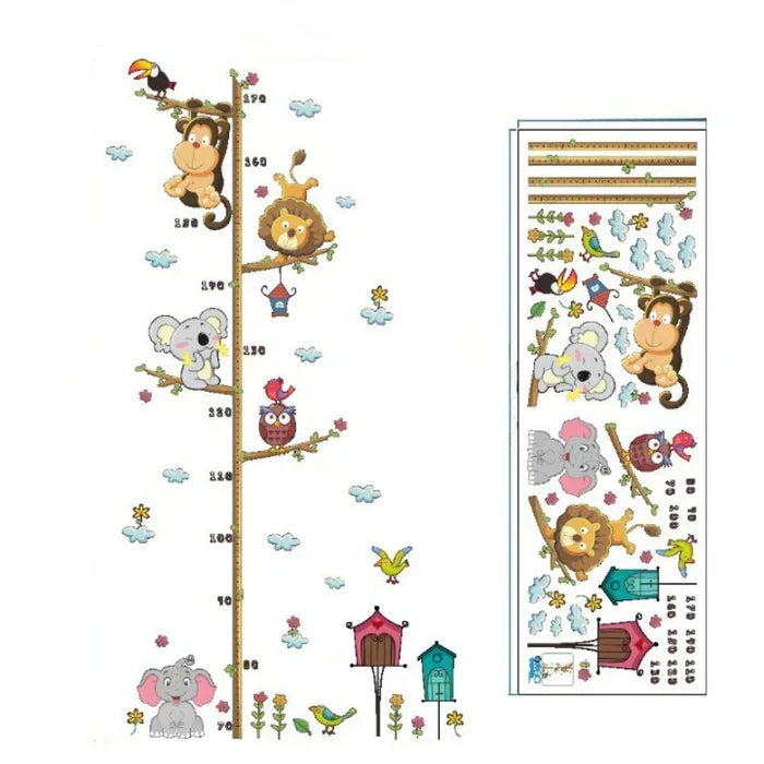 Forest Animal Trees Height Wall Sticker