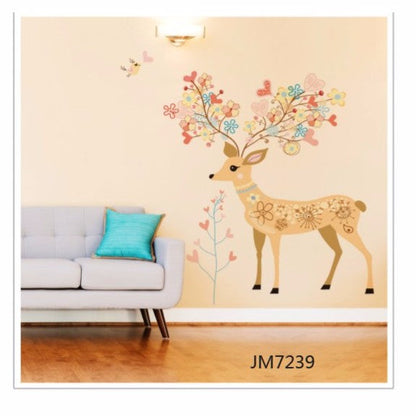 WoW Wall Stickers Colorful Dear Wall Removable Sticker JM7239
