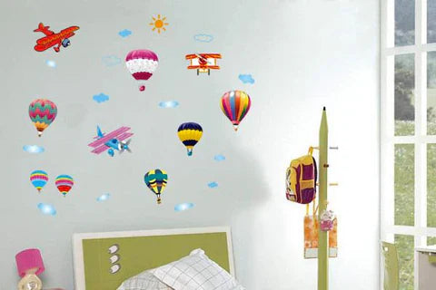 Ays622  Hot air balloon, Airplanes Removable Wall Sticker