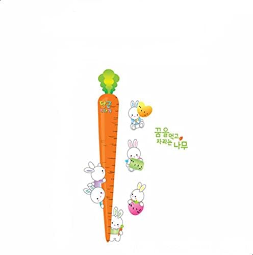 Height Measurement Carrot Rabbits Wall Sticker ay7079