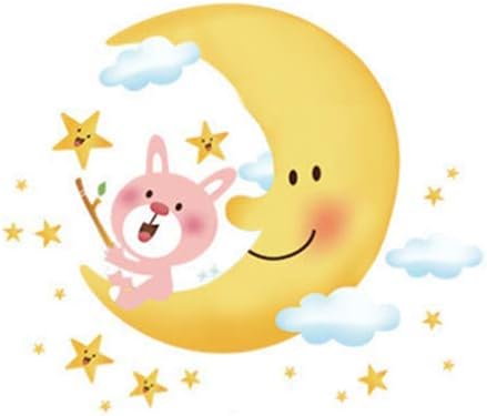 Abc 1027 Moon &amp; Star Vinyl Wall Sticker Decals for Kids Baby Bedroom Click to open expanded view Moon & Star Vinyl Wall Sticker Decals for Kids Baby Bedroom
