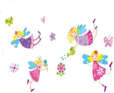 JMs8300 Wall Stickers, Durable Decals For Children Room, Nursery, Daycare and More (Fairies and