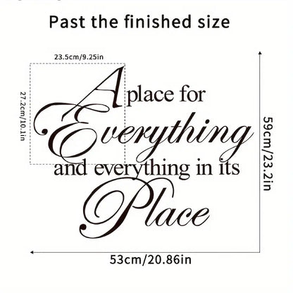 1pc Inspirational Wall Stickers, Motivational Wall Decals, Peel And Stick Vinyl Wall Quotes Stickers, Removable Positive Saying Word Decal For Bedroom Office School Classroom