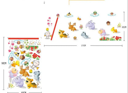 Fairs wall stickers, children's room, creative cartoon height sticker, self-adhesive wallpaper sticker,