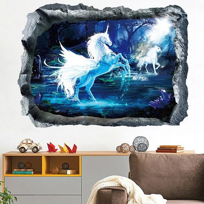 Interior sticker 3D Unicorn XH7240 70x50cm