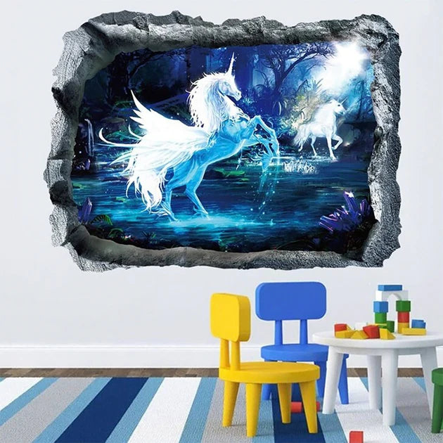 Interior sticker 3D Unicorn XH7240 70x50cm