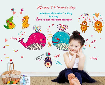 Dolphin and Fish Wall Stickers for Kids Rooms, Bathroom, Tile, Glass, Home Decorations, 5**