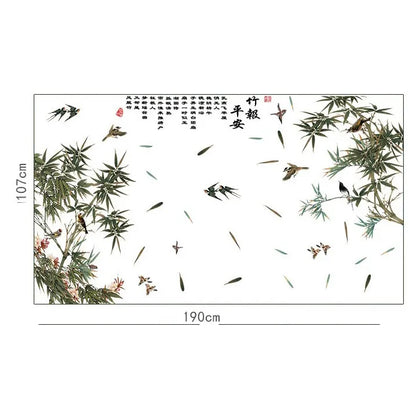 Designer Stencils Bamboo Shoots Wall sticker