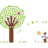 Wall Sticker, Heart Sprouting Tree, 60x90cm, Wallpaper Sticker, Rental Friendly, Removable, DIY, Redecorating, Interior, Tree, Leaf, Heart, Cute size 60x90 ay846