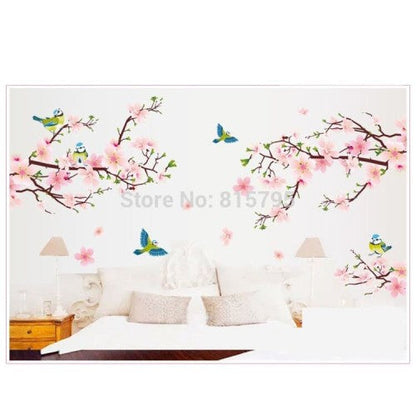 Chinese style peach blossom wall stickers room decoration stickers Ay9189