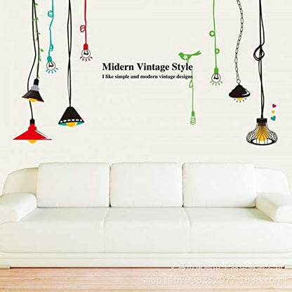 Fashion Modern Chandelier Colorful Light Removable Wall Sticker