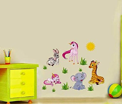Cartoon Animals Wall Wall Stickers  Ncs008