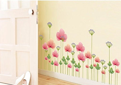 Oren Empower Pink Plants PVC Vinyl Wall Stickers Ay7205