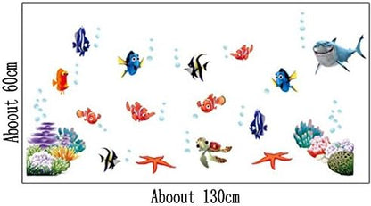 Ays617 Finding Nemo Among Colorful Coral Reef Under the Ocean Wall Decal
