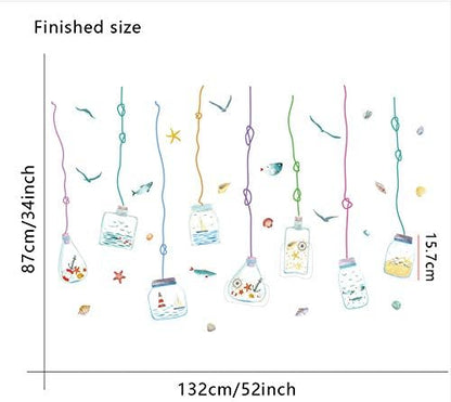 Sk7067 Fallen Wish Bottle Bedroom Living Room Bathroom Window Removable Vinyl Wall Sticker
