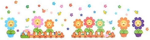 Flower Fence Design Removable Wall Sticker DIY Wallpaper dlx516w