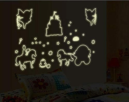 Prince and Princess luminous wall paste environmental protection removable bedroom living room child room sticker