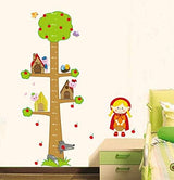 Abc 1038 Kid's Little Red Riding Hood and Tree Height Chart Wall Stickers