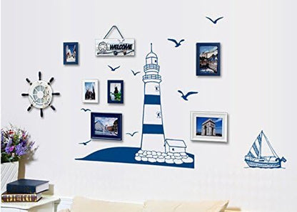 Lighthouse, Boat Wall Decal, Nautical Stickers, Ocean, Seaside, Seashore, Living Room,
