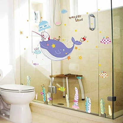 Ikan Paus Beruang SK7022 - Stiker Dinding / Wall Sticker