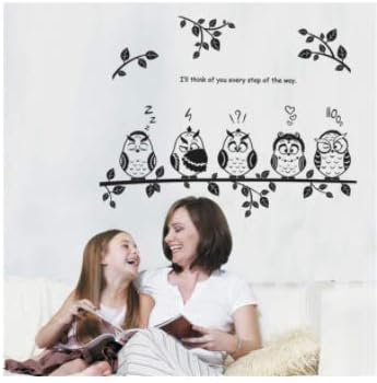 Wall Sticker 50X70 Jm8353 Black Owl N Twings