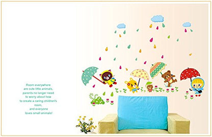 Cartoon Monsoon in a Kindergarten' Wall StickerAy649